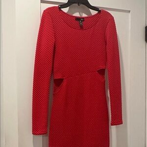 Red bodycon cutout dress by Aqua